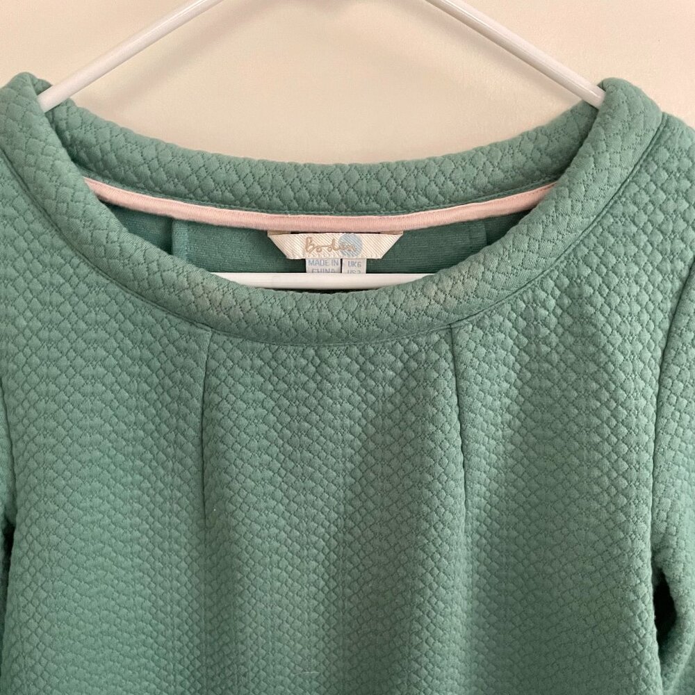 Boden Women's Long Sleeve Green Shirt, US 2 - Picture 3 of 9